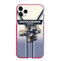 Чехол iPhone 11 Pro матовый Warhammer 40000: Tau Empire, цвет: 3D-малиновый