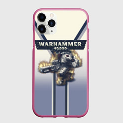 Чехол iPhone 11 Pro матовый Warhammer 40000: Tau Empire, цвет: 3D-малиновый