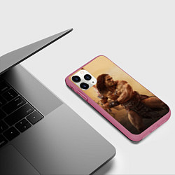 Чехол iPhone 11 Pro матовый Конан-варвар, цвет: 3D-малиновый — фото 2