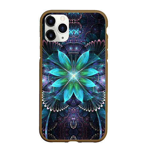 Чехол iPhone 11 Pro матовый Астральная мандала / 3D-Коричневый – фото 1