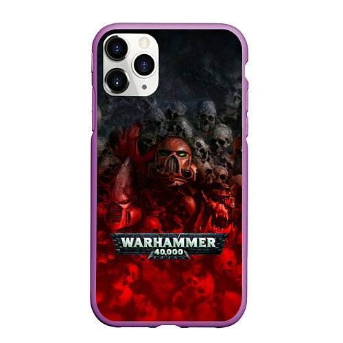 Чехол iPhone 11 Pro матовый Warhammer 40000: Dawn Of War / 3D-Фиолетовый – фото 1