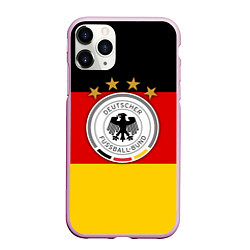 Чехол iPhone 11 Pro матовый Немецкий футбол, цвет: 3D-розовый