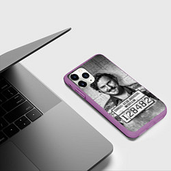 Чехол iPhone 11 Pro матовый Пабло Эскобар, цвет: 3D-фиолетовый — фото 2