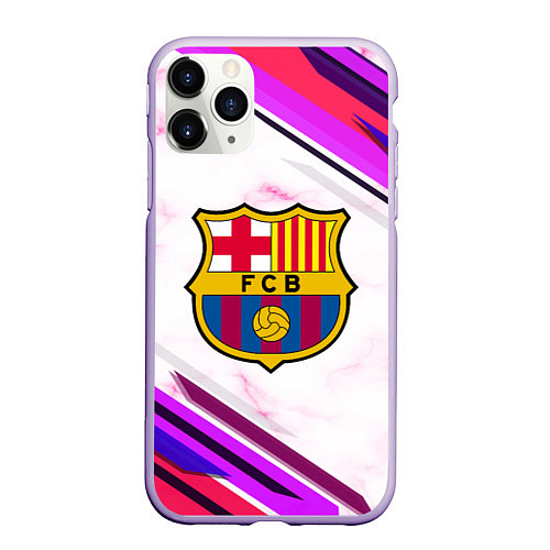 Чехол iPhone 11 Pro матовый Barcelona / 3D-Светло-сиреневый – фото 1