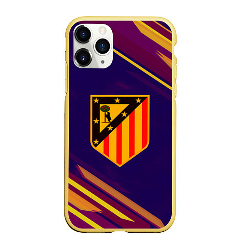 Чехол iPhone 11 Pro матовый Atletico Madrid / 3D-Желтый – фото 1