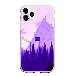 Чехол iPhone 11 Pro матовый Firewatch: Violet Wood