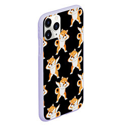 Чехол iPhone 11 Pro матовый Foxes Dab, цвет: 3D-светло-сиреневый — фото 2