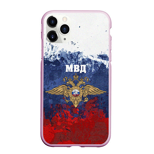 Чехол iPhone 11 Pro матовый МВД / 3D-Розовый – фото 1