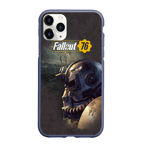 Чехол iPhone 11 Pro матовый Fallout 76 / 3D-Серый – фото 1