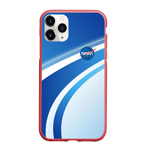 Чехол iPhone 11 Pro матовый NASA: Space Style / 3D-Красный – фото 1