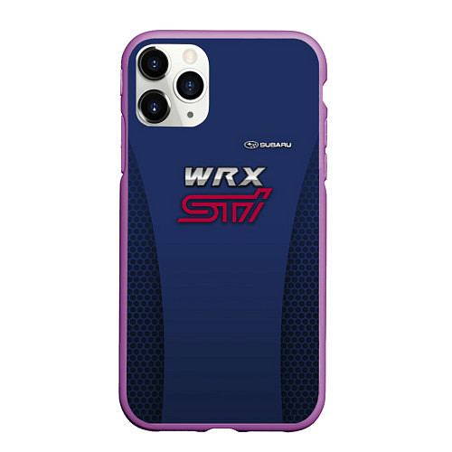 Чехол iPhone 11 Pro матовый Subaru wrx sti / 3D-Фиолетовый – фото 1