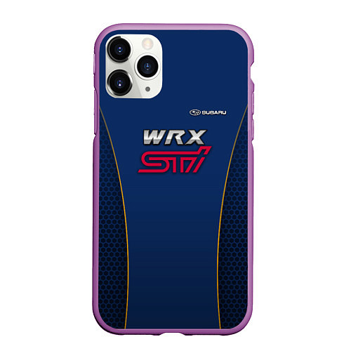 Чехол iPhone 11 Pro матовый Subaru pro sport / 3D-Фиолетовый – фото 1