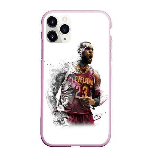 Чехол iPhone 11 Pro матовый Cleveland 23 / 3D-Розовый – фото 1