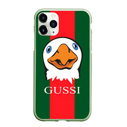 Чехол iPhone 11 Pro матовый GUSSI Beak, цвет: 3D-салатовый