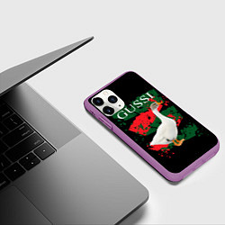 Чехол iPhone 11 Pro матовый GUSSI Hype, цвет: 3D-фиолетовый — фото 2