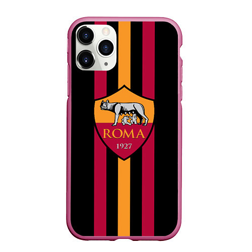 Чехол iPhone 11 Pro матовый FC Roma 1927 / 3D-Малиновый – фото 1