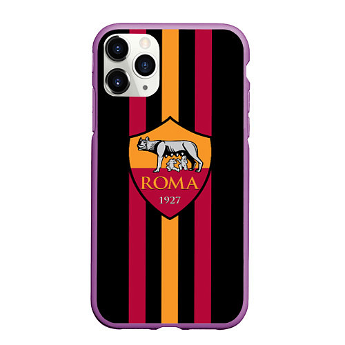 Чехол iPhone 11 Pro матовый FC Roma 1927 / 3D-Фиолетовый – фото 1