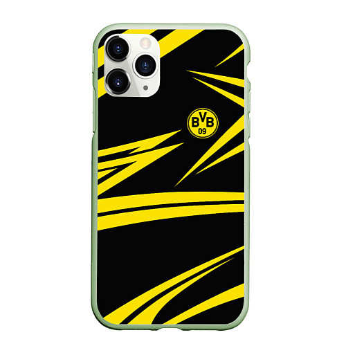 Чехол iPhone 11 Pro матовый FC Borussia: BVB Sport / 3D-Салатовый – фото 1