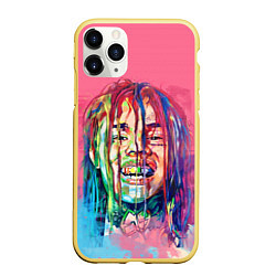 Чехол iPhone 11 Pro матовый PINK 69, цвет: 3D-желтый