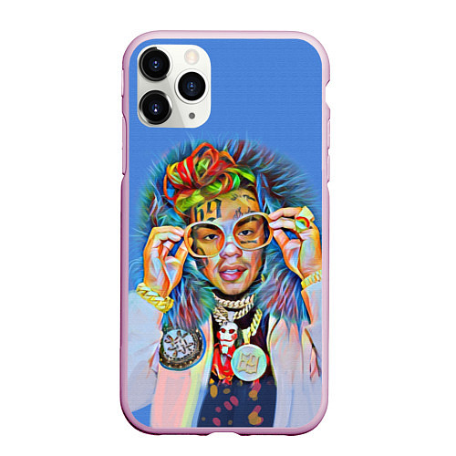 Чехол iPhone 11 Pro матовый 6IX9INE SWAG / 3D-Розовый – фото 1