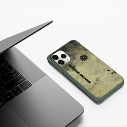 Чехол iPhone 11 Pro матовый Breaking Benjamin, цвет: 3D-темно-зеленый — фото 2