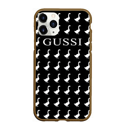 Чехол iPhone 11 Pro матовый GUSSI Black, цвет: 3D-коричневый