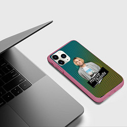 Чехол iPhone 11 Pro матовый Максим Свобода, цвет: 3D-малиновый — фото 2