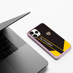 Чехол iPhone 11 Pro матовый Alpinism: Yellow Russia, цвет: 3D-розовый — фото 2