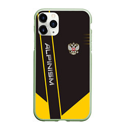 Чехол iPhone 11 Pro матовый Alpinism: Yellow Russia, цвет: 3D-салатовый