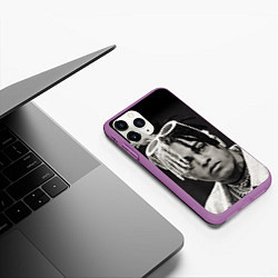 Чехол iPhone 11 Pro матовый XXXTentacion, цвет: 3D-фиолетовый — фото 2