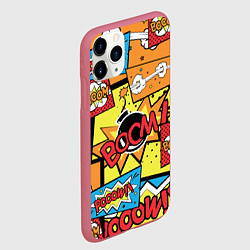 Чехол iPhone 11 Pro матовый Boom Pop Art, цвет: 3D-малиновый — фото 2
