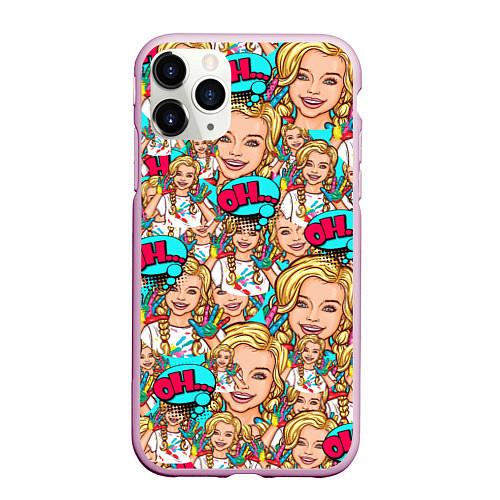 Чехол iPhone 11 Pro матовый Pop art / 3D-Розовый – фото 1