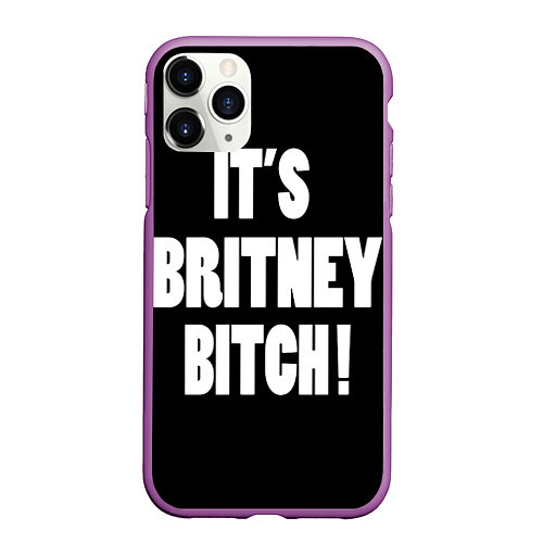 Чехол iPhone 11 Pro матовый It's Britney Bitch / 3D-Фиолетовый – фото 1