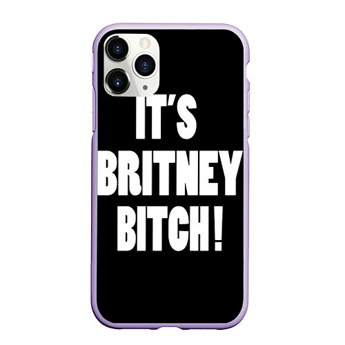 Чехол iPhone 11 Pro матовый It's Britney Bitch / 3D-Светло-сиреневый – фото 1