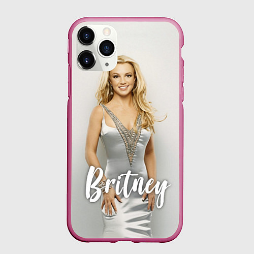 Чехол iPhone 11 Pro матовый Britney Spears / 3D-Малиновый – фото 1