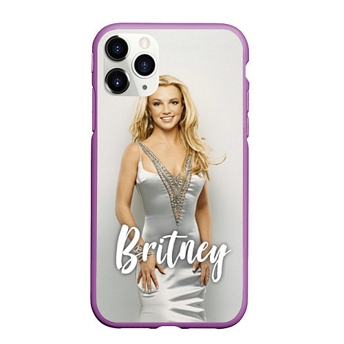 Чехол iPhone 11 Pro матовый Britney Spears / 3D-Фиолетовый – фото 1