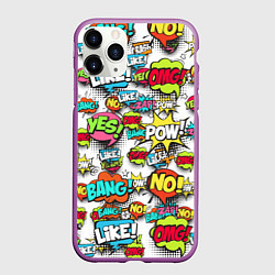 Чехол iPhone 11 Pro матовый Pop art Fashion, цвет: 3D-фиолетовый