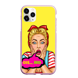 Чехол iPhone 11 Pro матовый Pop-girl: Oh no, цвет: 3D-розовый