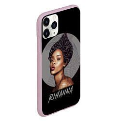 Чехол iPhone 11 Pro матовый Rihanna, цвет: 3D-розовый — фото 2