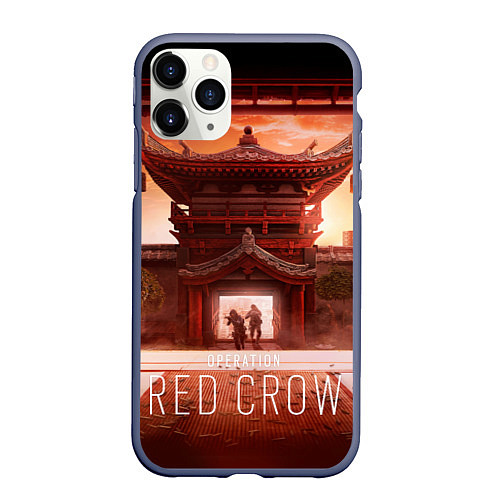 Чехол iPhone 11 Pro матовый R6S: Red Crow / 3D-Серый – фото 1