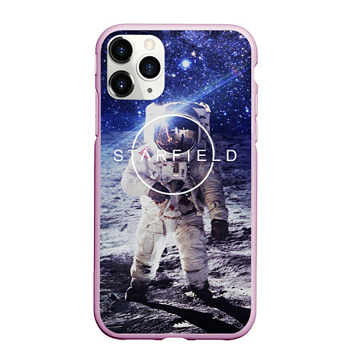 Чехол iPhone 11 Pro матовый Starfield / 3D-Розовый – фото 1