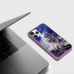 Чехол iPhone 11 Pro матовый Starfield, цвет: 3D-фиолетовый — фото 2