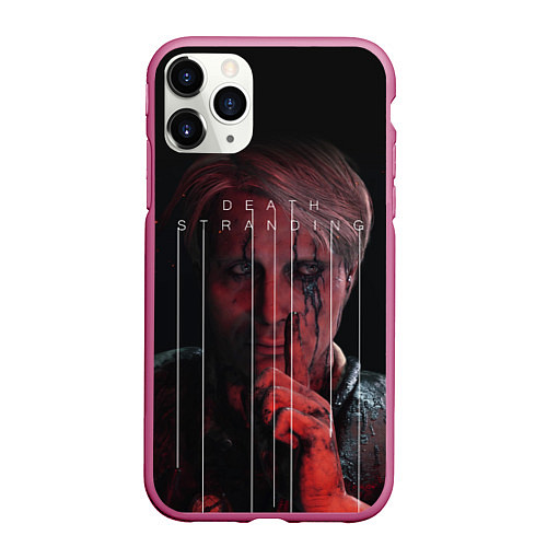 Чехол iPhone 11 Pro матовый Death Stranding / 3D-Малиновый – фото 1