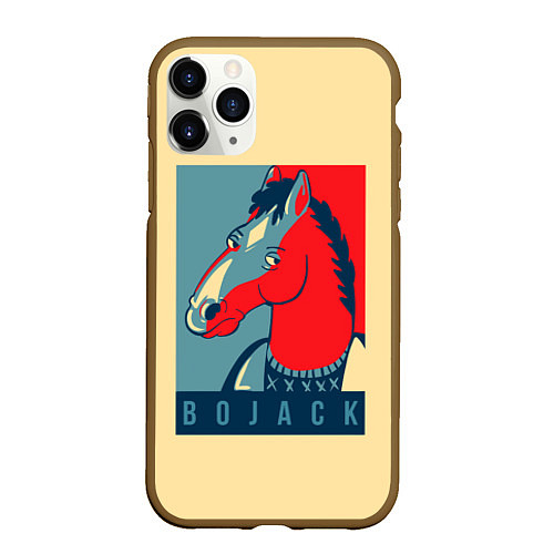 Чехол iPhone 11 Pro матовый BoJack Obey / 3D-Коричневый – фото 1