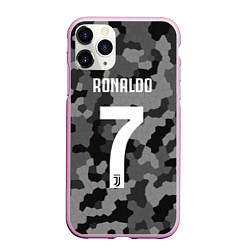 Чехол iPhone 11 Pro матовый Ronaldo 7: Camo Sport, цвет: 3D-розовый