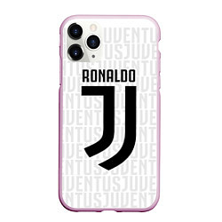 Чехол iPhone 11 Pro матовый Ronaldo 7: White Sport, цвет: 3D-розовый