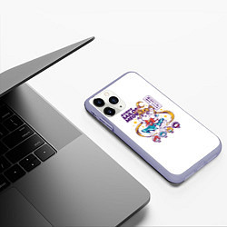 Чехол iPhone 11 Pro матовый Sailor Meow, цвет: 3D-светло-сиреневый — фото 2