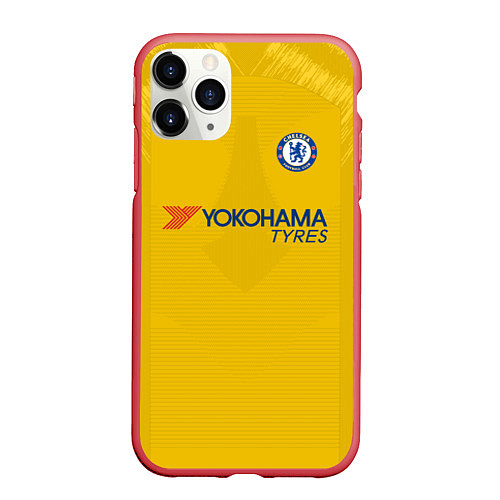 Чехол iPhone 11 Pro матовый FC Chelsea Away 18-19 / 3D-Красный – фото 1