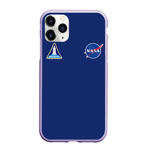 Чехол iPhone 11 Pro матовый NASA: Special Form / 3D-Светло-сиреневый – фото 1