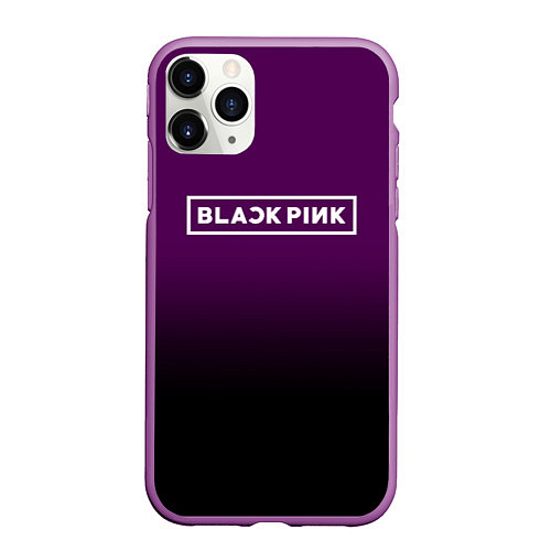 Чехол iPhone 11 Pro матовый Black Pink: Violet Gradient / 3D-Фиолетовый – фото 1